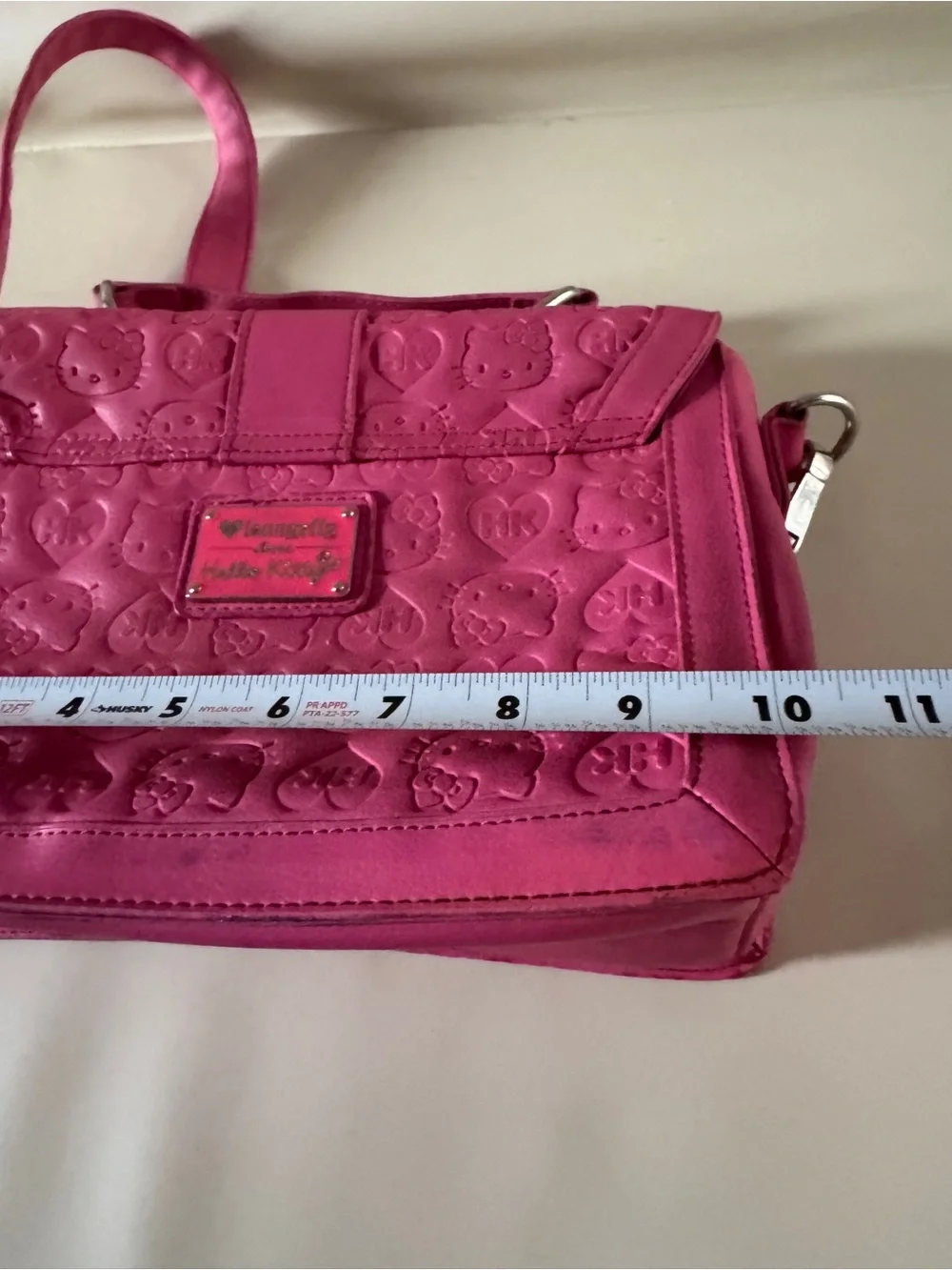 Loungefly x Hello Kitty Pink Embossed Crossbody Satchel Purse Rare Sanrio Bag